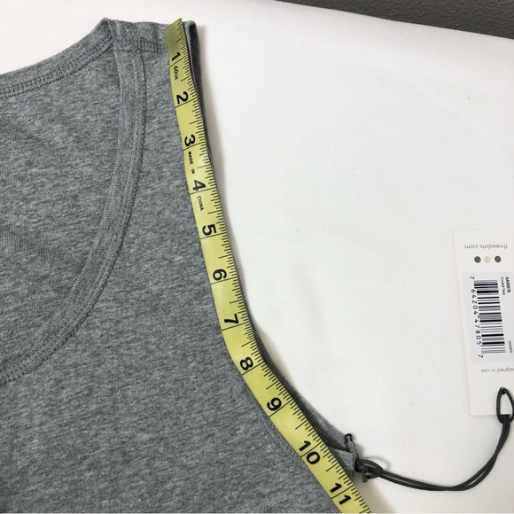 Three Dots Essential Heritage Knit Slim Fit Granite (Gray) Rocker Tank M - Picture 12 of 13